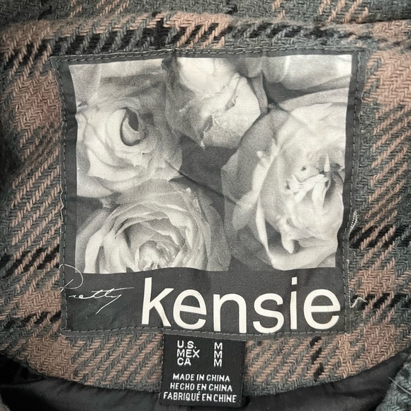 NEVER-WORN Kenzie Plaid Peacoat, with Belted-Waist - Picture 4 of 7